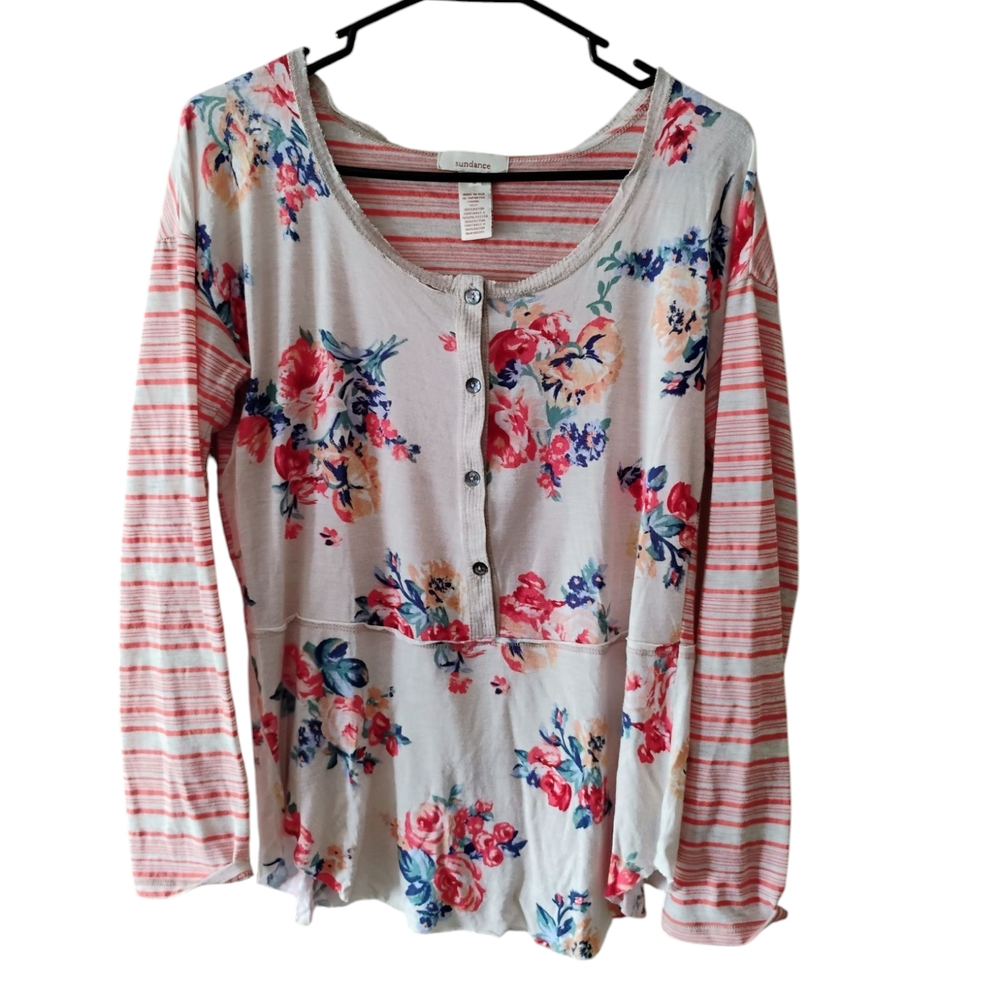 Sundance Blue Button Down Shirt Top